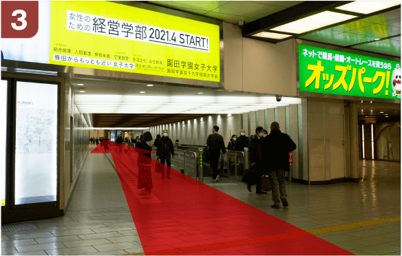 阪急大阪梅田駅3階改札からの道順b-3